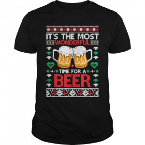 Wonderful Time For A Beer Ugly Christmas Sweaters T-Shirt