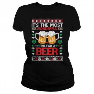 Wonderful Time For A Beer Ugly Christmas Sweaters T-Shirt