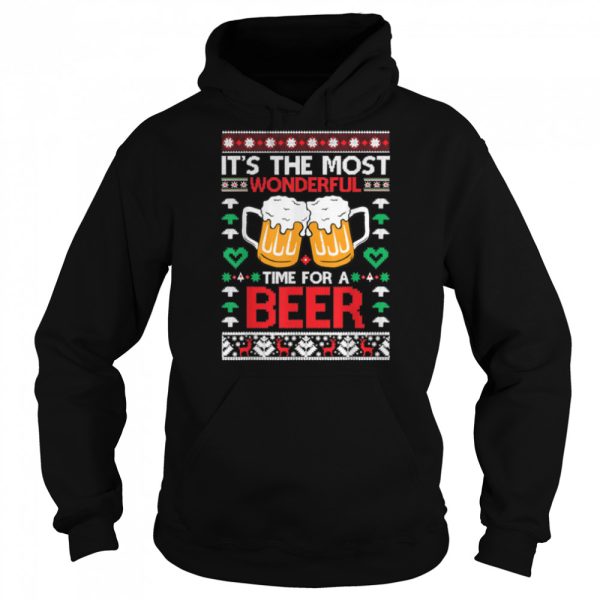 Wonderful Time For A Beer Ugly Christmas Sweaters T-Shirt
