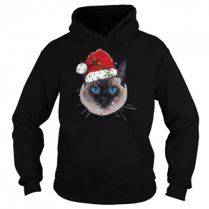 Xmas Siamese Cat Christmas Lights Kitten Face Shirt 5