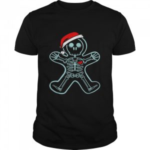 Xray Gingerbread Man Skeleton Christmas shirt