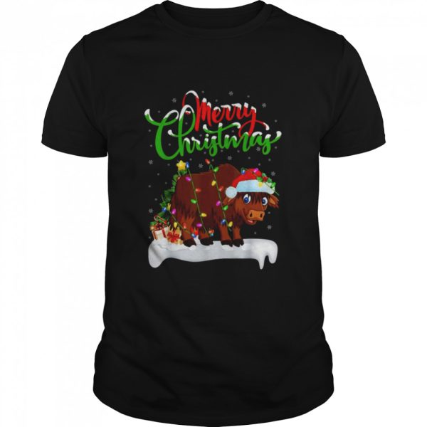 Yak Animal Xmas Lighting Yak Christmas Sweater T-shirt