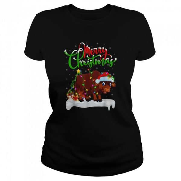 Yak Animal Xmas Lighting Yak Christmas Sweater T-shirt