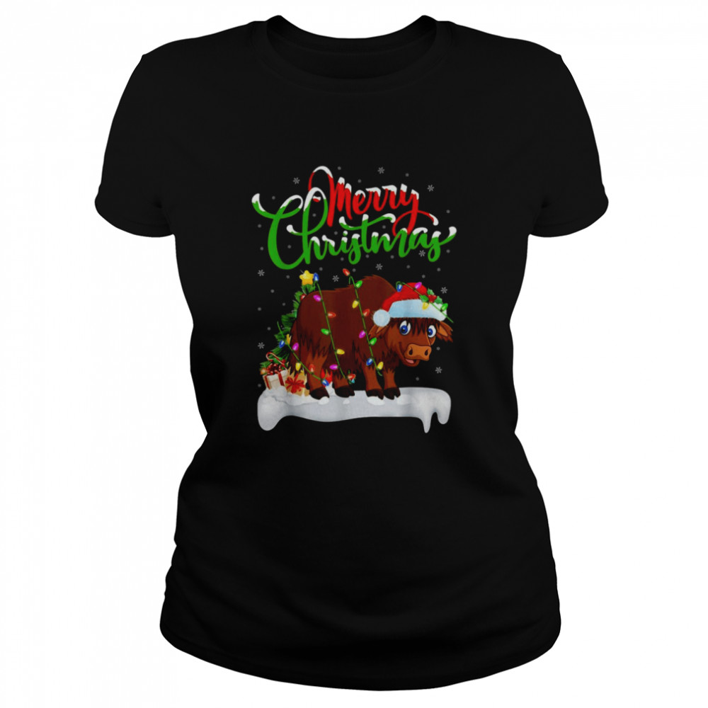 Yak Animal Xmas Lighting Yak Christmas Sweater T-shirt Yak Animal Xmas Lighting Yak Christmas Sweater T-shirt