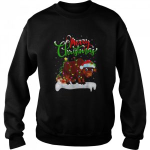 Yak Animal Xmas Lighting Yak Christmas Sweater T shirt 4