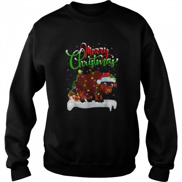 Yak Animal Xmas Lighting Yak Christmas Sweater T-shirt