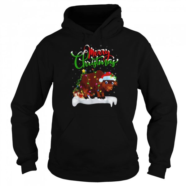 Yak Animal Xmas Lighting Yak Christmas Sweater T-shirt