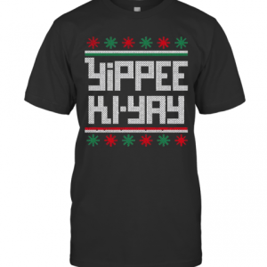 Yippee Ki Yay Funny Christmas Cross Stitch Pullover T-Shirt
