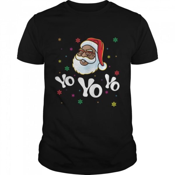 Yo Yo Yo Santa Claus Afro American Africa Black Hip Hop Rap shirt