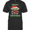 Yoda Santa Hug Balls Merry Christmas T-Shirt