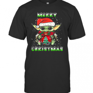 Yoda Santa Hug Balls Merry Christmas T-Shirt
