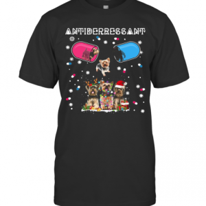 Yorkshire Terrier Antidepressant Ugly Christmas T-Shirt