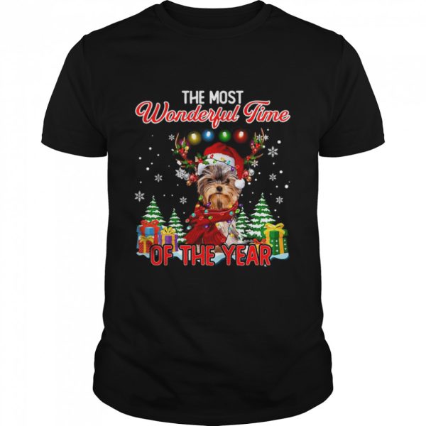 Yorkshire Terrier The Most Wonderful Time Of The Year Christmas shirt