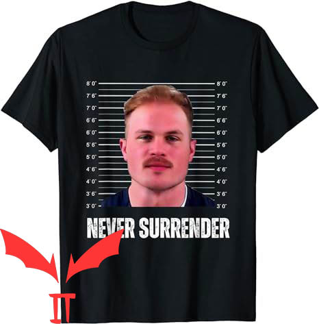 Zach Bryan Mugshot T-Shirt Never Surrender Zach Bryan Mugshot T-Shirt Never Surrender