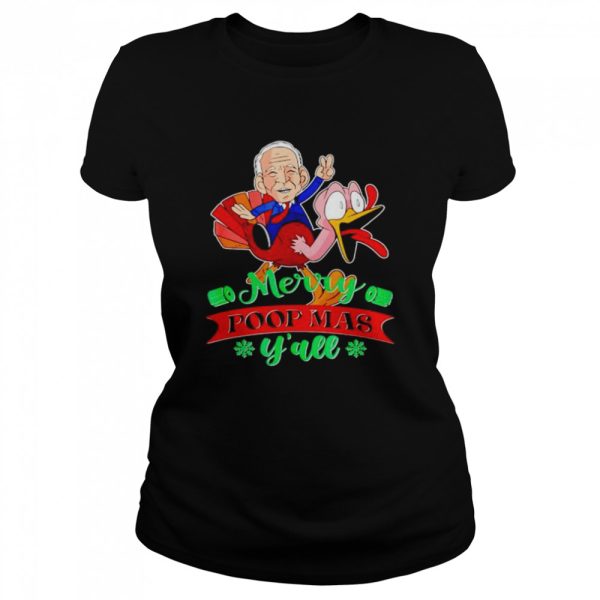 biden riding turkey merry poopmas y’all Christmas shirt