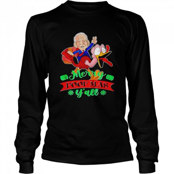 biden riding turkey merry poopmas y’all Christmas shirt