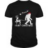 bigfoot Hairy Christmas Sleigh Reindeer Sweater Shirt