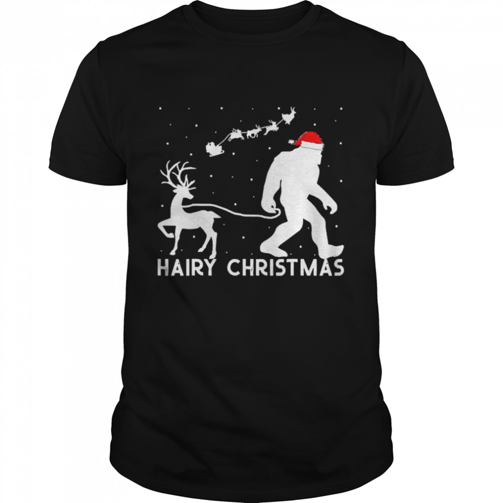 bigfoot Hairy Christmas Sleigh Reindeer Sweater Shirt bigfoot Hairy Christmas Sleigh Reindeer Sweater Shirt