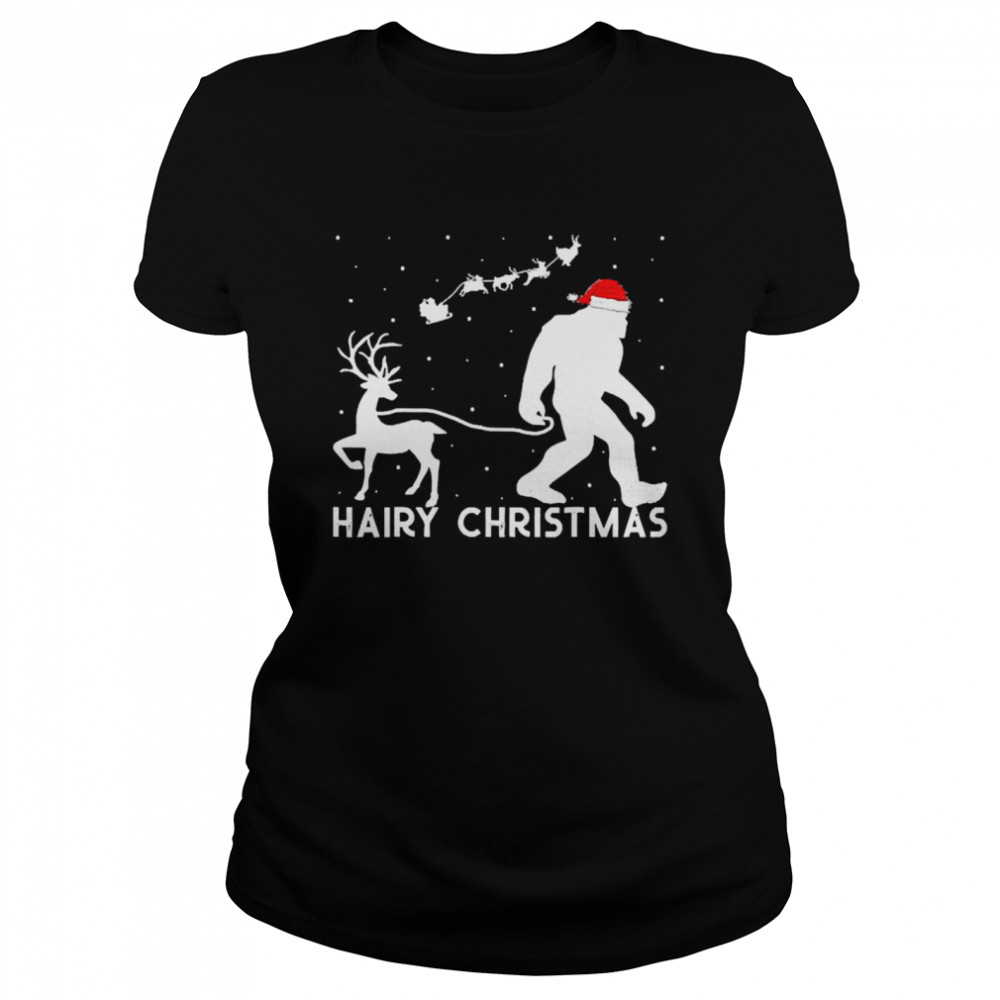 bigfoot Hairy Christmas Sleigh Reindeer Sweater Shirt bigfoot Hairy Christmas Sleigh Reindeer Sweater Shirt