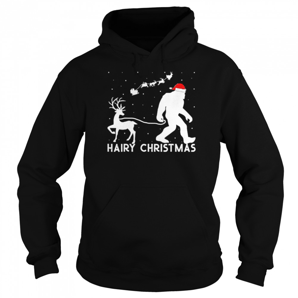 bigfoot Hairy Christmas Sleigh Reindeer Sweater Shirt bigfoot Hairy Christmas Sleigh Reindeer Sweater Shirt