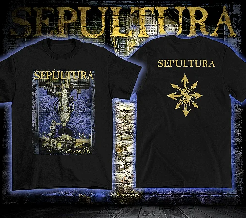 SEPULTURA 20 Tahun Chaos AD Gildan T Shirt Futbol Baratas SEPULTURA 20 Tahun Chaos AD Gildan T Shirt Futbol Baratas