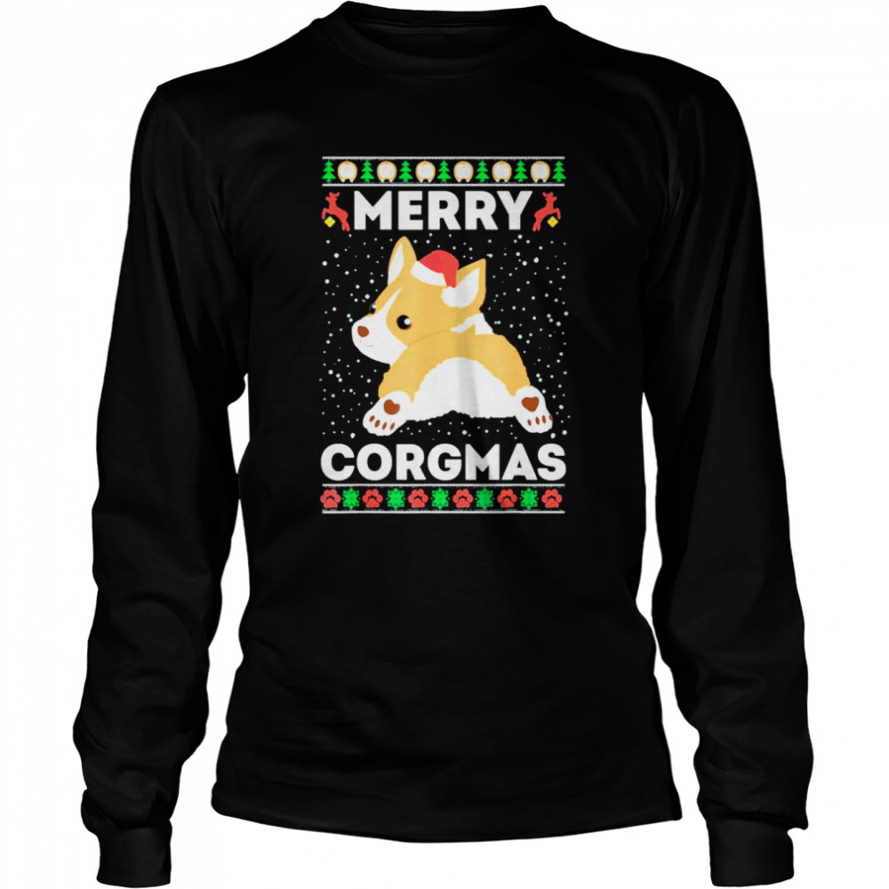 corgi Ugly Christmas Sweater Style Merry Corgmas Santa Corgi Tee Shirt corgi Ugly Christmas Sweater Style Merry Corgmas Santa Corgi Tee Shirt