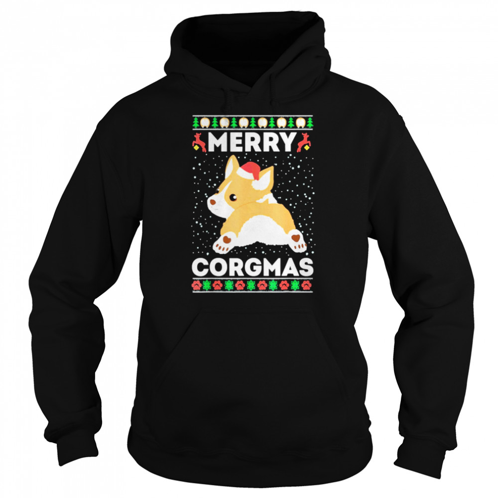 corgi Ugly Christmas Sweater Style Merry Corgmas Santa Corgi Tee Shirt corgi Ugly Christmas Sweater Style Merry Corgmas Santa Corgi Tee Shirt