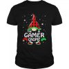 gamer Gnome Buffalo Plaid Matching Family Christmas Pajama T-Shirt
