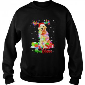 golden Retriever Dog Merry Christmas Party Family Tee Shirt 4