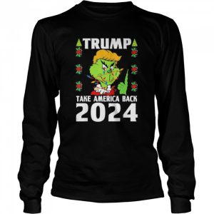 grinch Trump 2024 Take America Back Tee Christmas Pajama Xmas Shirt 3