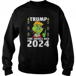 grinch Trump 2024 Take America Back Tee Christmas Pajama Xmas Shirt 4