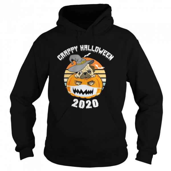 halloween 2020 boo Pumpkin Wear Mask Pug Dog Witch Hat shirt