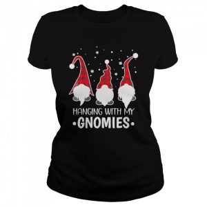 hanging With My Gnomies Buffalo Plaid Christmas Pajama Tee Shirts