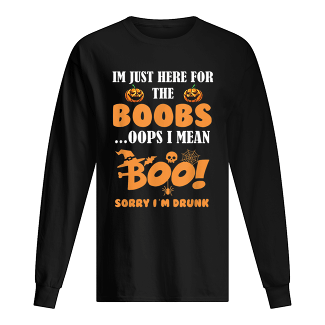 i’m just here for the boobs i mean boo funny halloween men shirt i’m just here for the boobs i mean boo funny halloween men shirt