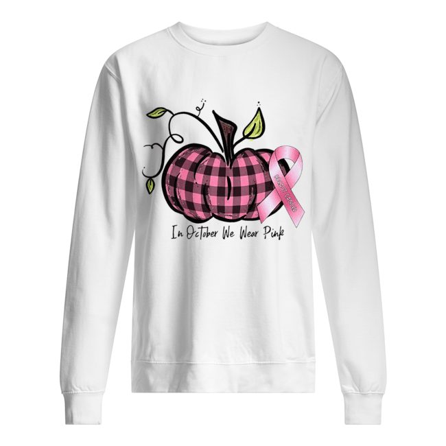 in october we wear pink br east cancer pink pumpkin t shirt in october we wear pink br east cancer pink pumpkin t shirt