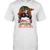 messy bun Santa favorites Big Lots girl Christmas shirt