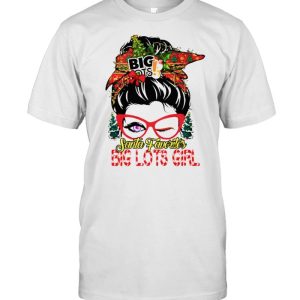 messy bun Santa favorites Big Lots girl Christmas shirt