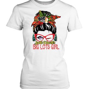 messy bun Santa favorites Big Lots girl Christmas shirt