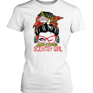 messy bun Santa favorites Scentsy girl Christmas shirt
