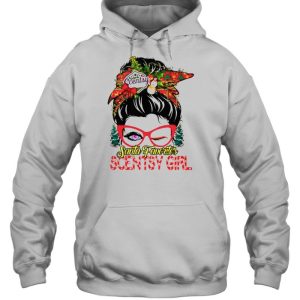 messy bun Santa favorites Scentsy girl Christmas shirt 5