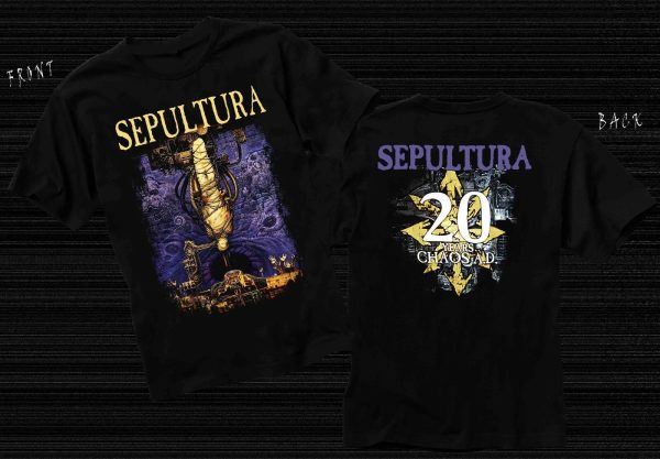 SEPULTURA Chaos A.D. Brazilian Heavy Metal Band T-Shirt