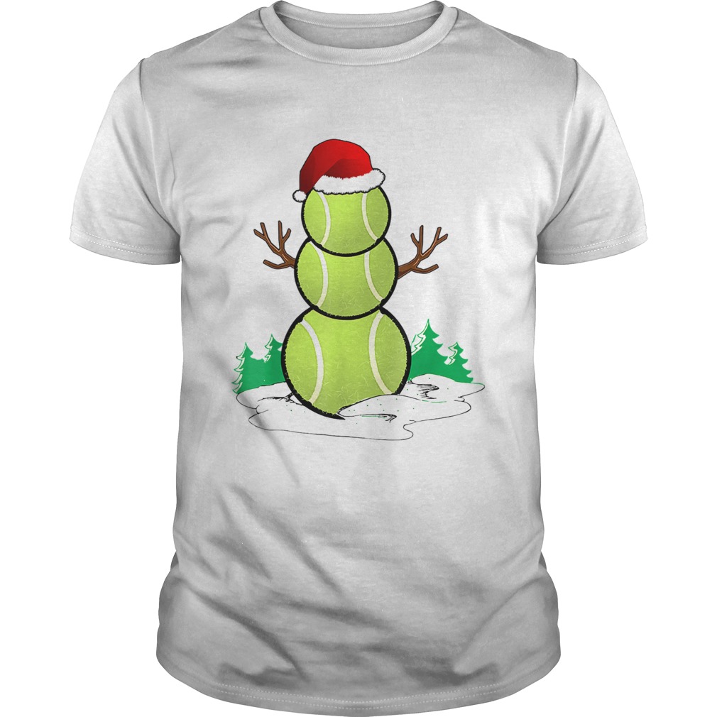 tennis Snowman Funny Santa hat Gift Party Christmas TShirt tennis Snowman Funny Santa hat Gift Party Christmas TShirt