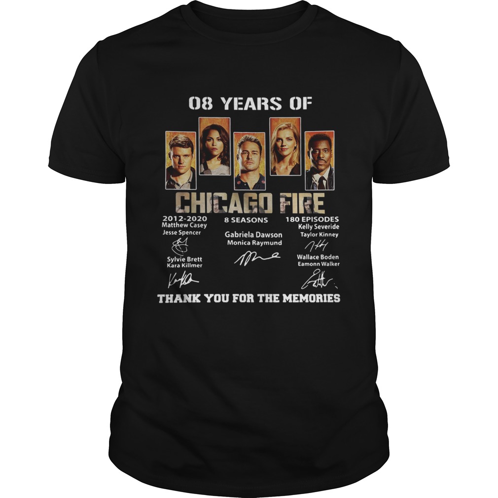 08 Years of Chicago Fire thank you for the memories signature shirt 08 Years of Chicago Fire thank you for the memories signature shirt