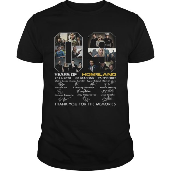 09 Years of Homeland thank you for the memories shirt