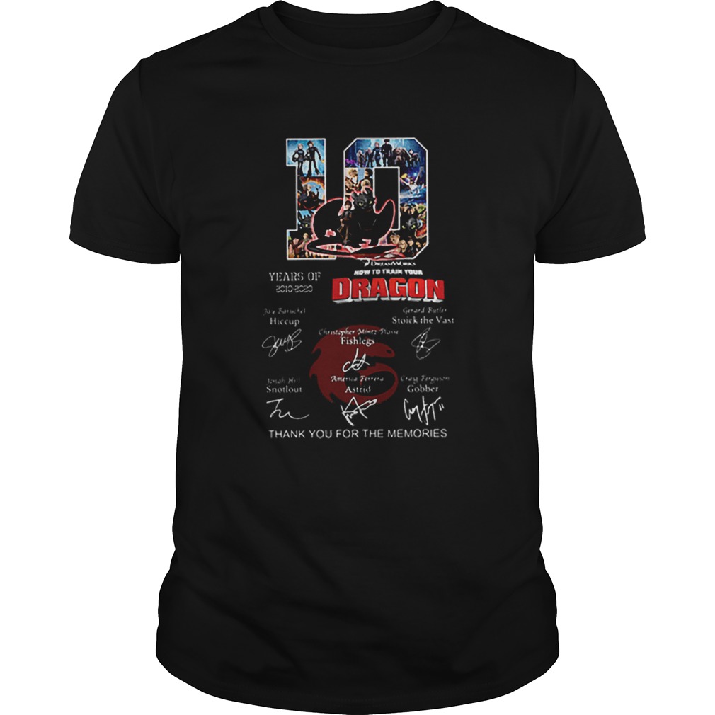 10 Years of How To Train Your Dragon thank you for the memories shirt 10 Years of How To Train Your Dragon thank you for the memories shirt