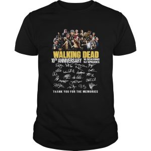 10th Anniversary Walking Dead thank you for the memories shirt