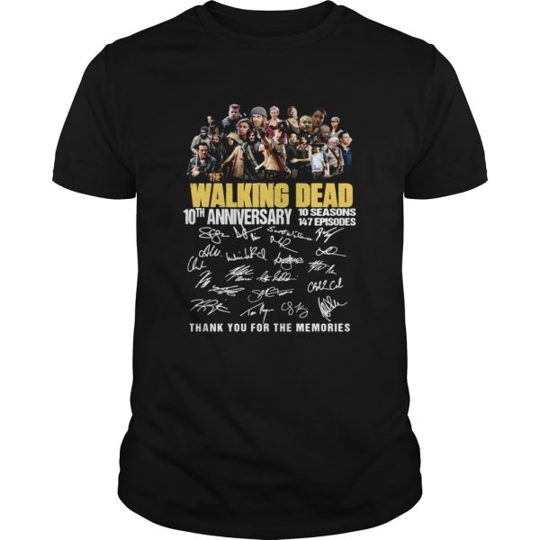10th Anniversary Walking Dead thank you for the memories shirt