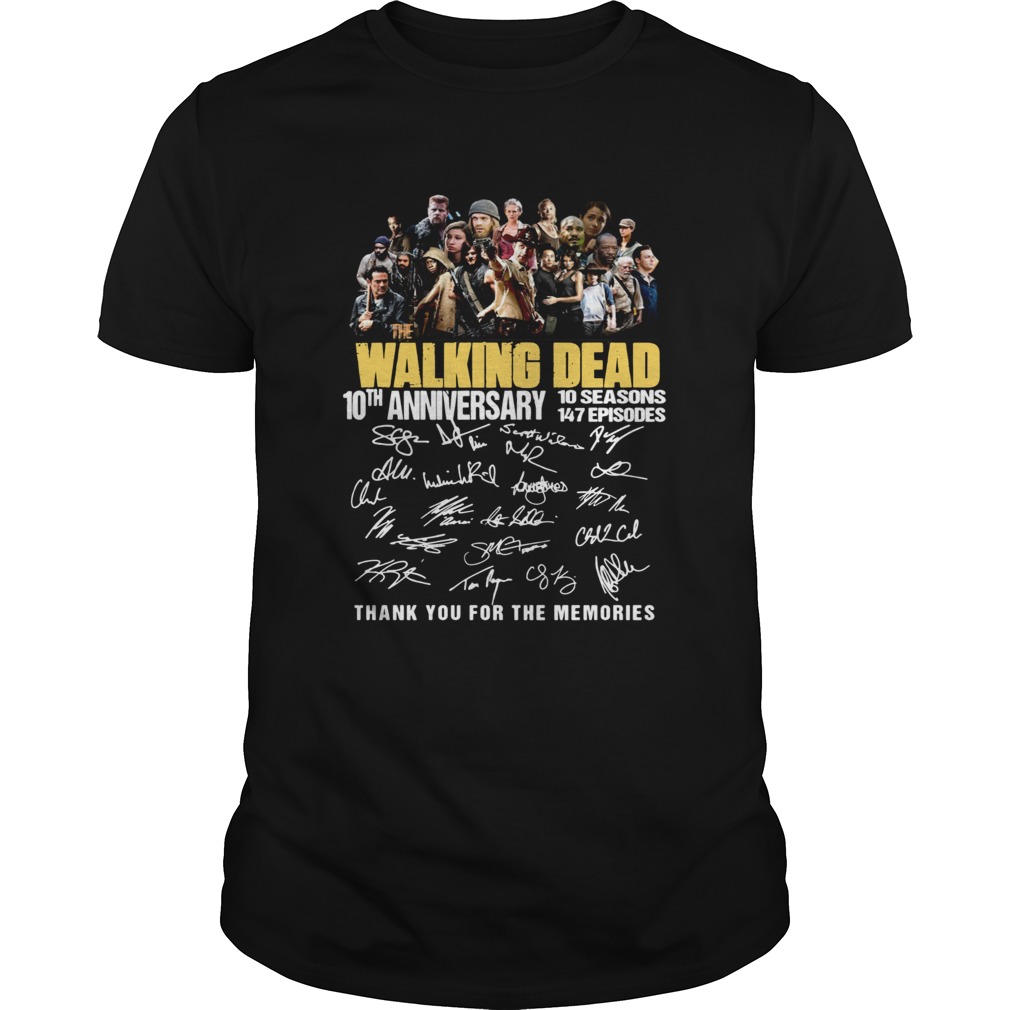 10th Anniversary Walking Dead thank you for the memories shirt 10th Anniversary Walking Dead thank you for the memories shirt