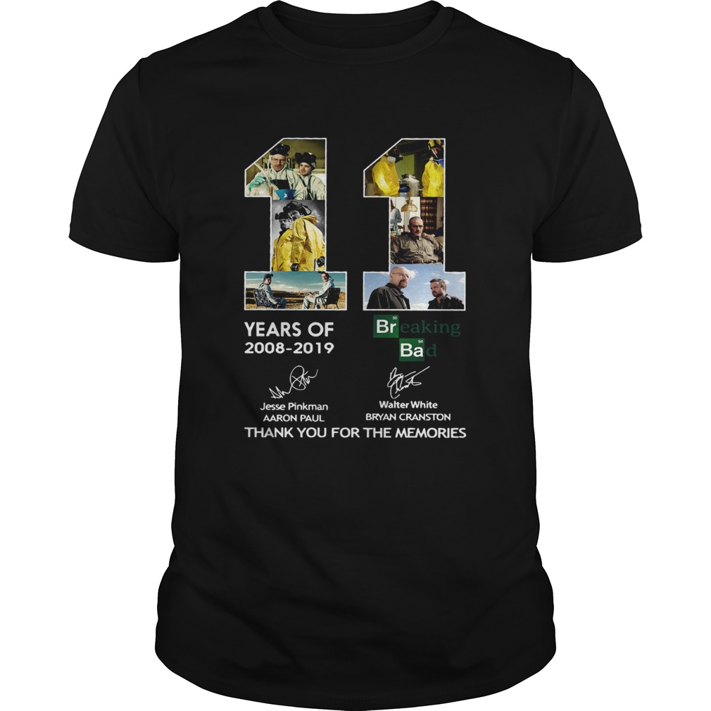 11 Years of Breaking Bad thank you for the memories shirt 11 Years of Breaking Bad thank you for the memories shirt
