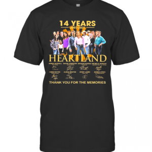 14 Years 2007 2021 Heartland Thank You For The Memories Signatures T-Shirt